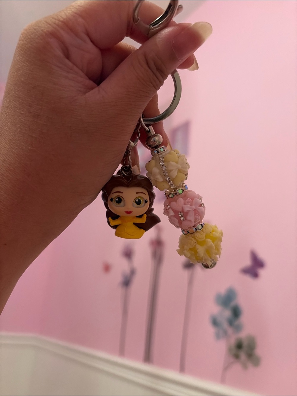 Belle beaded Princess Keychain
